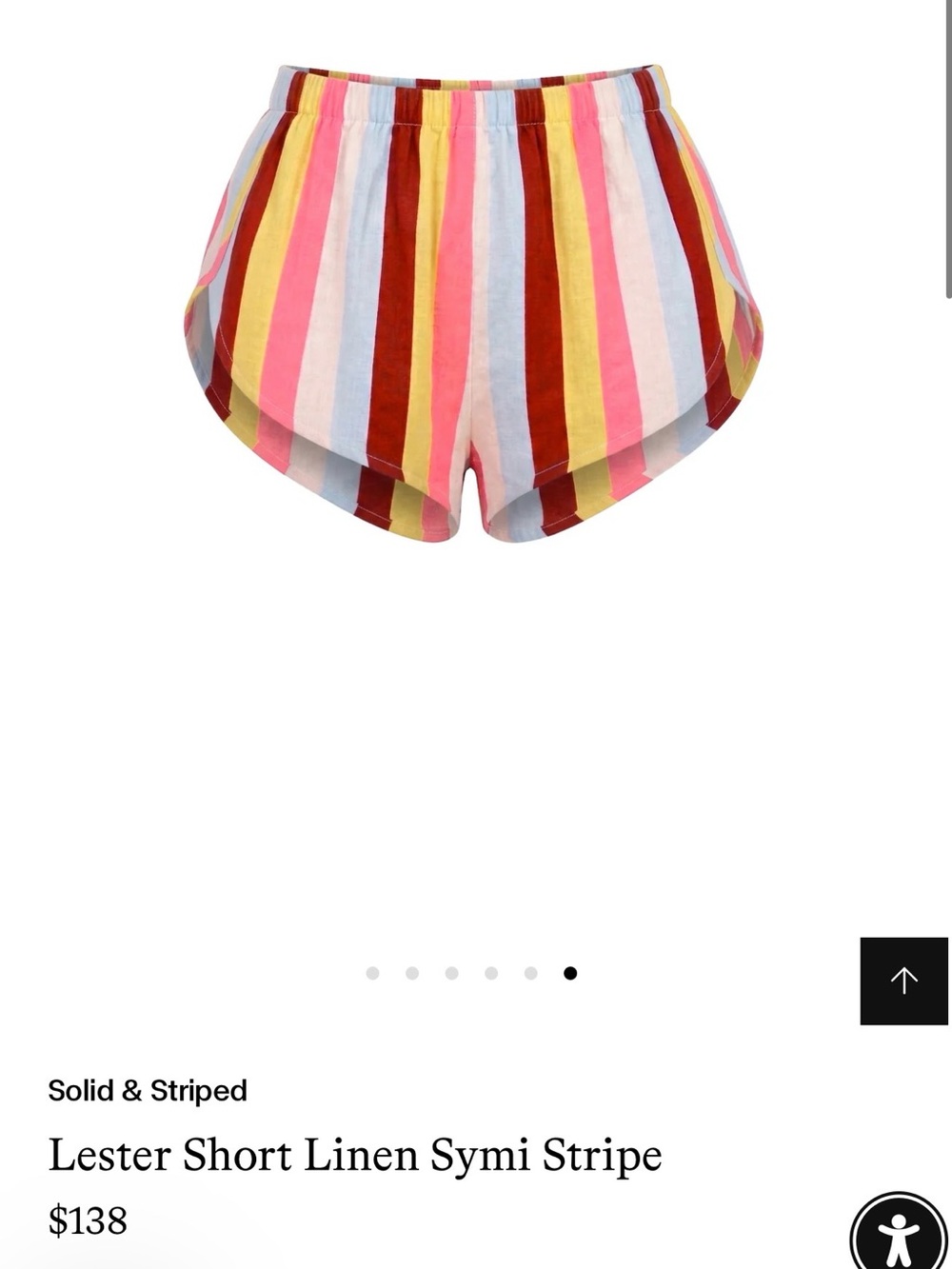 SOLID & STRIPED Multicolor Vertical Stripe Linen Shorts